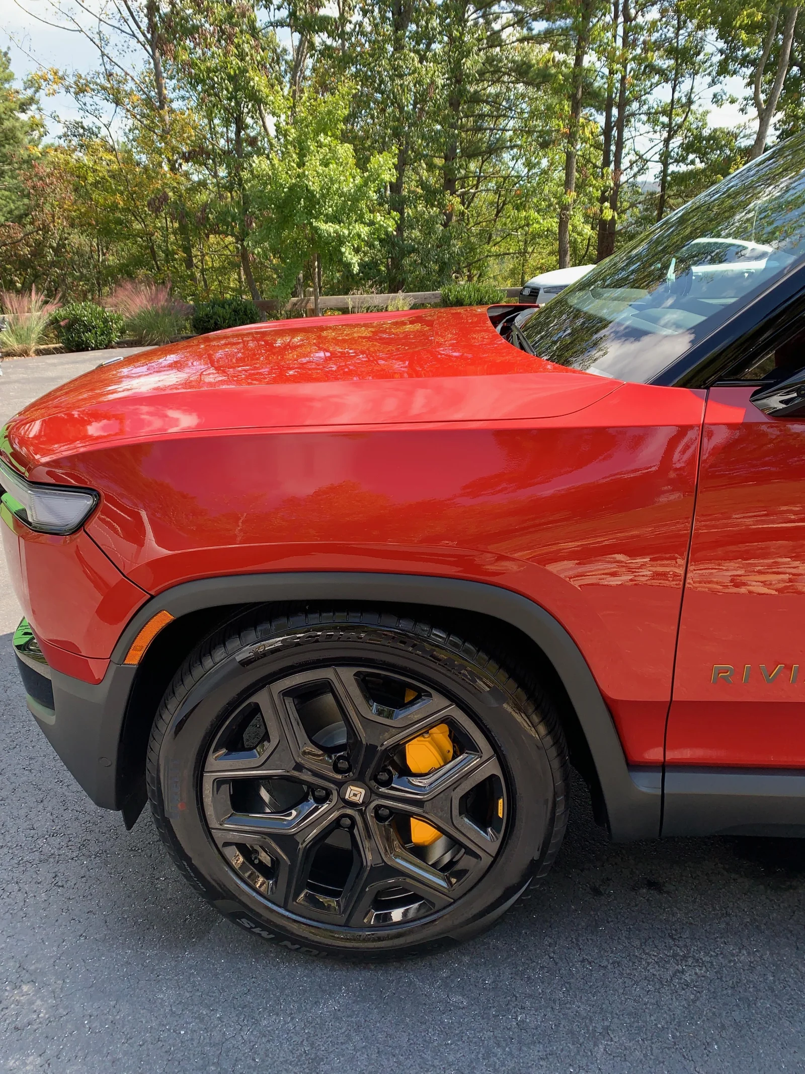 Detailed wheel and protected paint